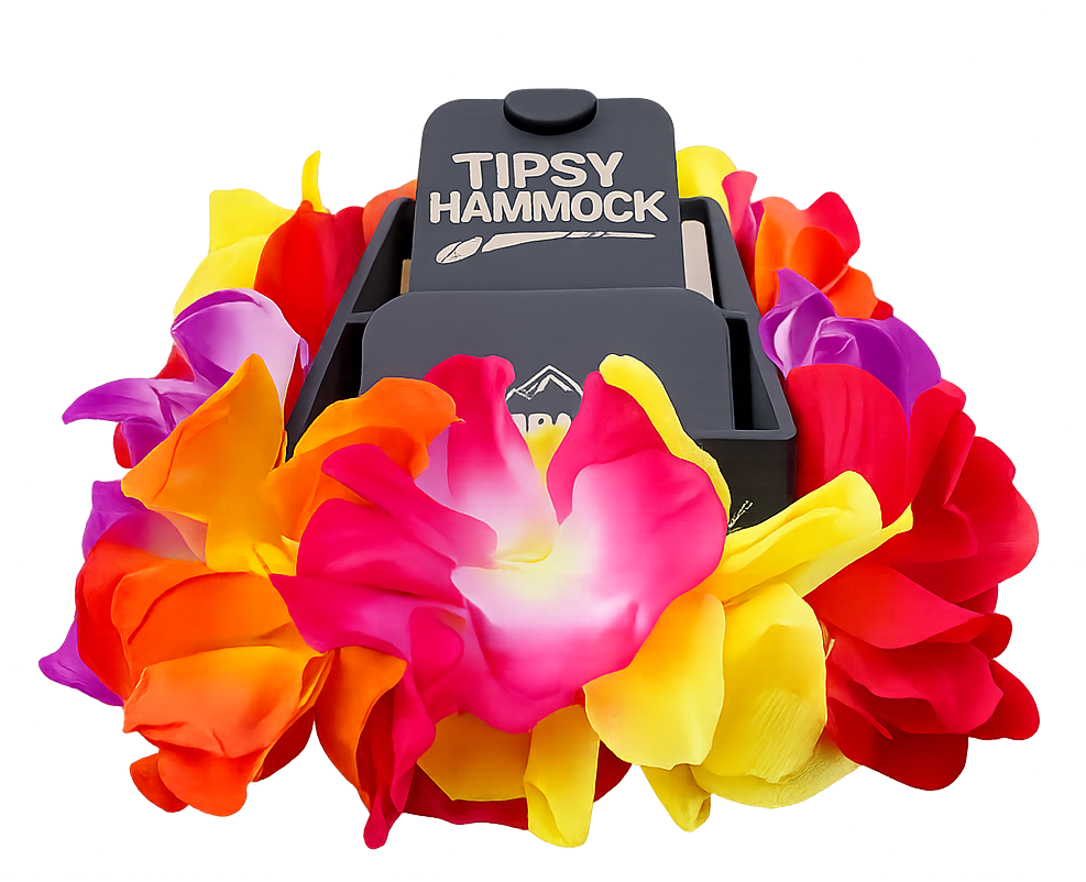 Servilletero personalizado impreso en 3D para Tipsy Hammock con diseño tropical
